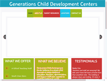 Tablet Screenshot of generationscdc.com